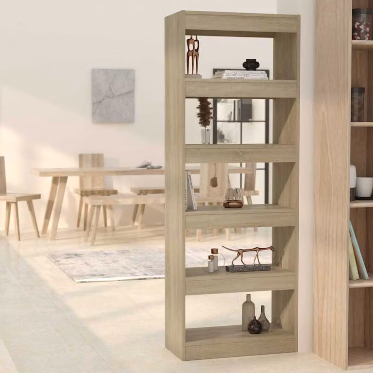Libreria/Divisorio vidaXL in Rovere Sonoma e MDF, Colore Marrone/Beige, L/P/H: 60 x 30 x 166 cm