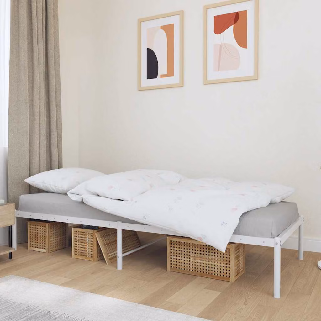 vidaXL Giroletto in Metallo Bianco L 80 x P 200 cm