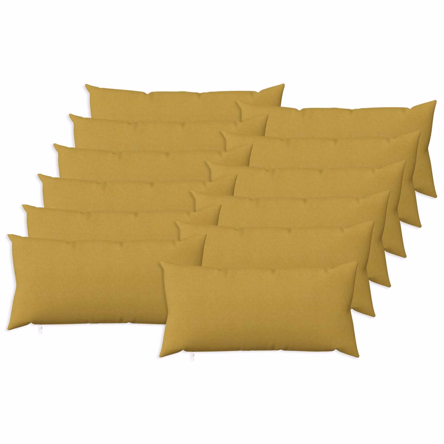 Set di 12 federe vidaXL HEERLEN in tessuto verde chiaro e giallo, L 40 cm x P 80 cm