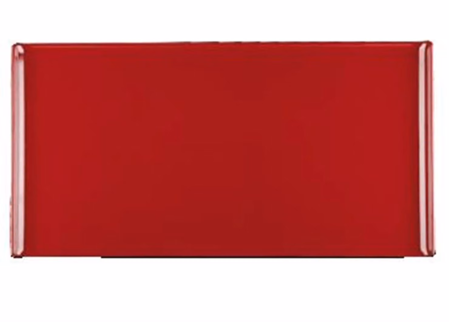 Vassoio rettangolare rosso in porcellana diametro 58 x 20 cm linea Melamine 4 pezzi