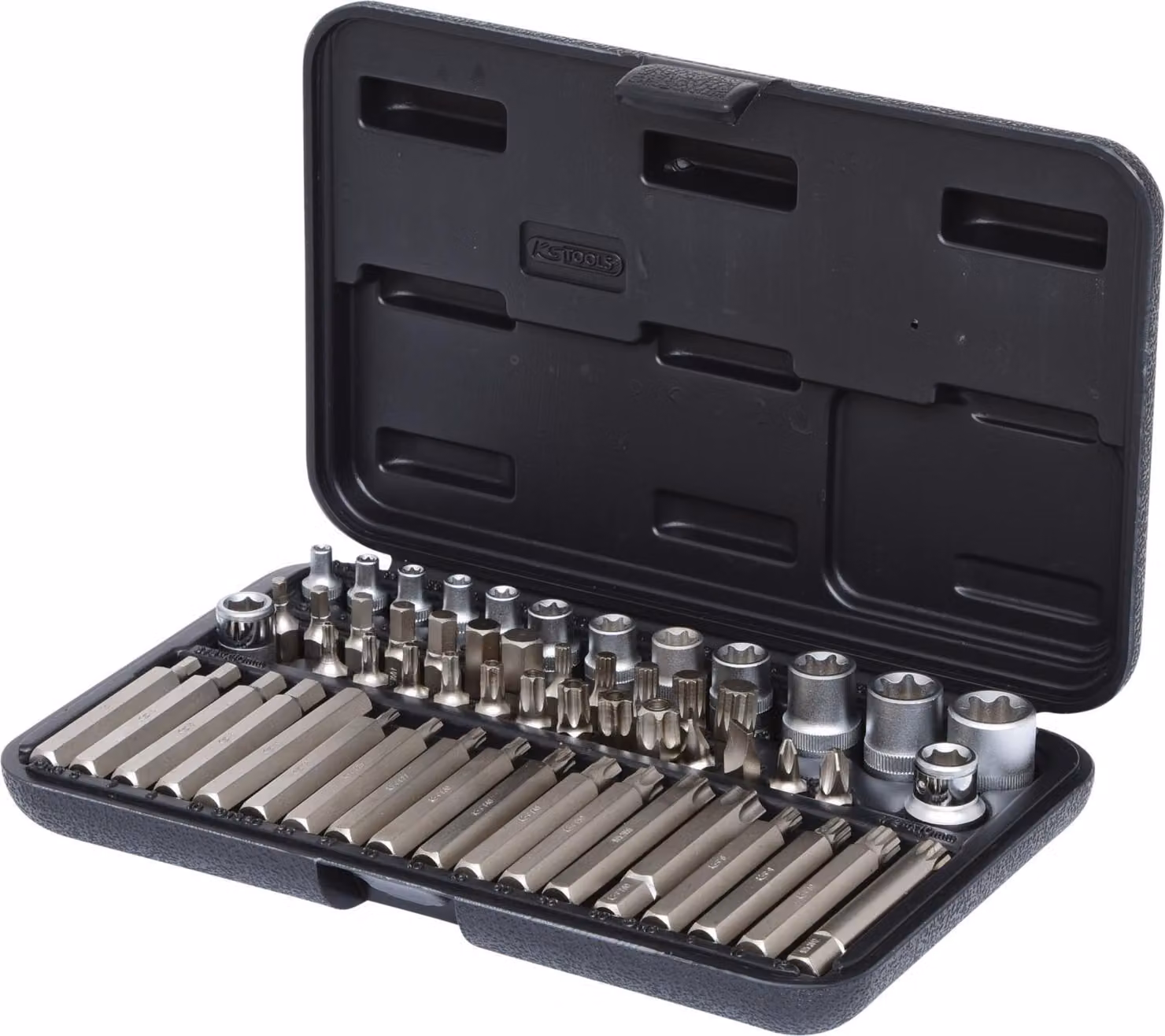KS TOOLS Set di chiavi e punte Torx da 1/4"+3/8"+1/2" 57 pezzi - 911.4305