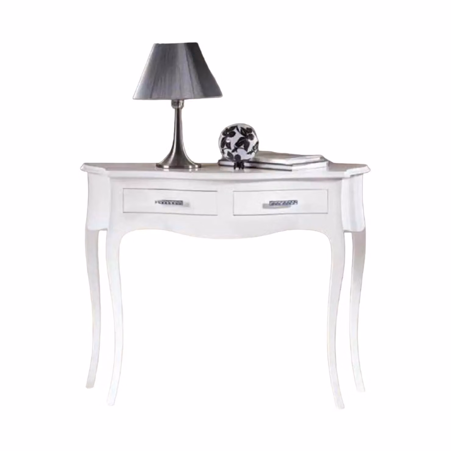 Consolle da ingresso Mobili 2G in legno di pino laccato bianco opaco L 100 x P 38 x H 78 cm – 1