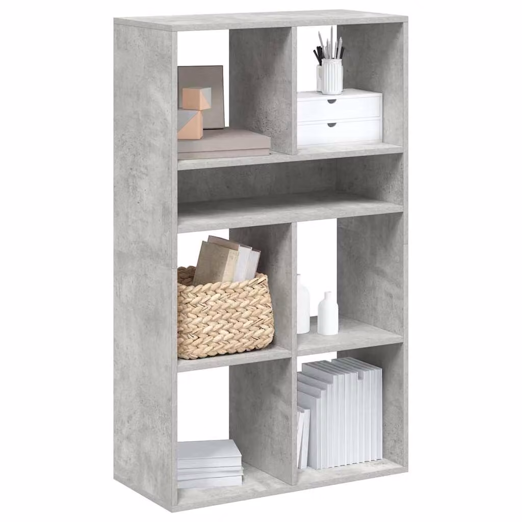 Libreria vidaXL in stile industriale grigio con pannello posteriore, L 66 cm, P 31 cm, H 112 cm