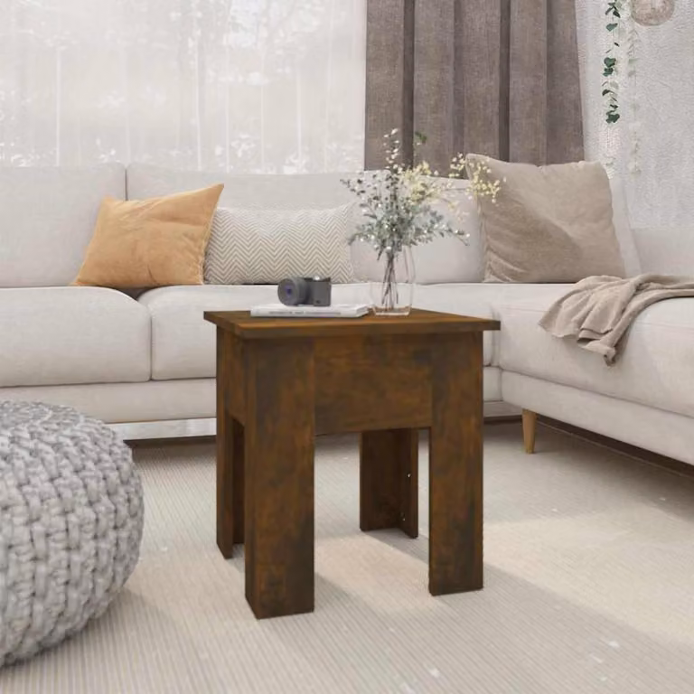 vidaXL Tavolino da Salotto Moderno in Legno MDF Colore Marrone L/P/H: 40 x 40 x 42 cm