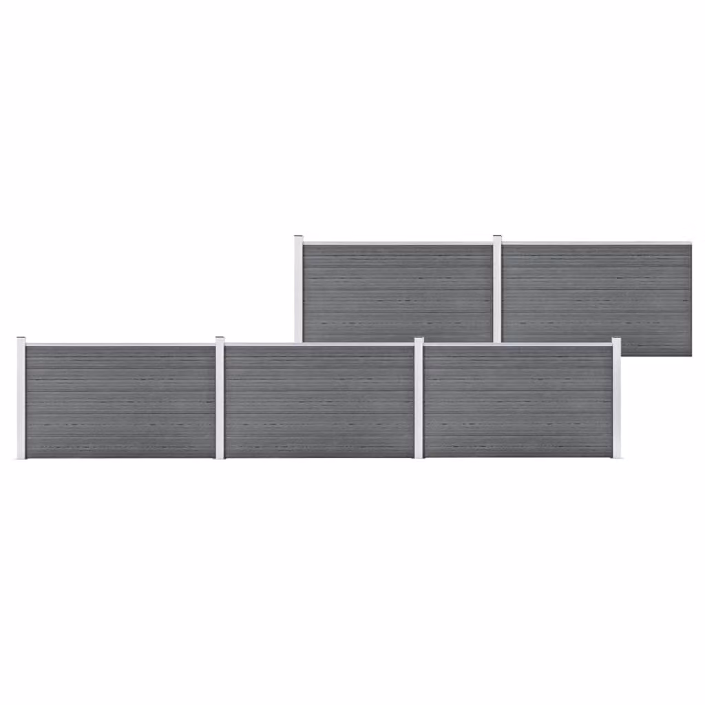 Maison Exclusive - Recinzione da giardino in WPC 872 x 106 cm, grigio