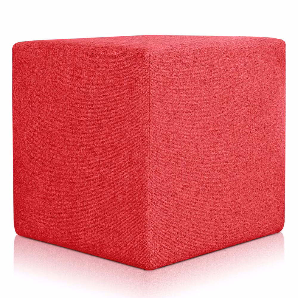 Pouf Rubino 53 x 53 cm Rosso