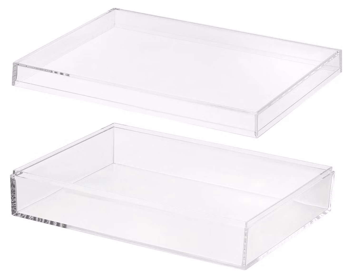 Contenitore trasparente in acrilico con coperchio, dimensioni 20x15x5 cm
