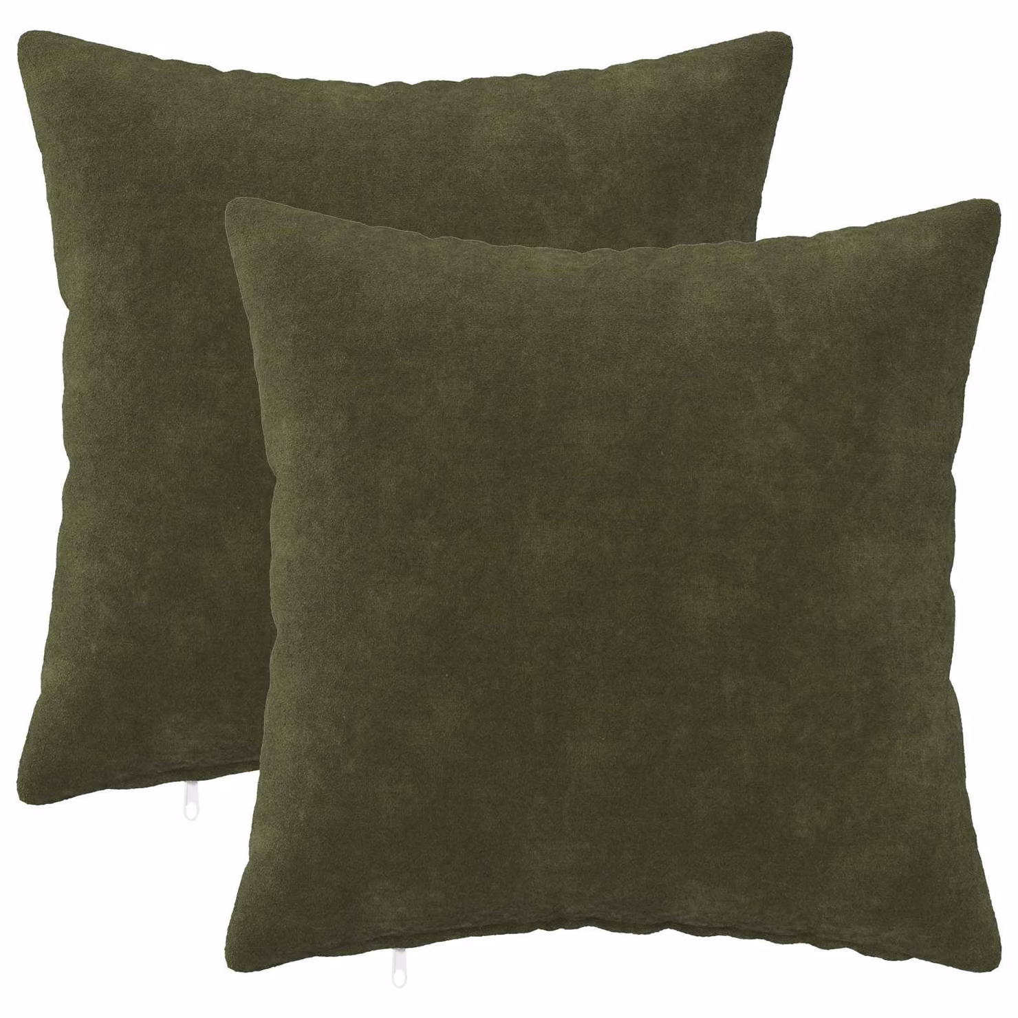vidaXL Cuscino con cuscino HEERLEN 2 pz Verde Fleece in microfibra