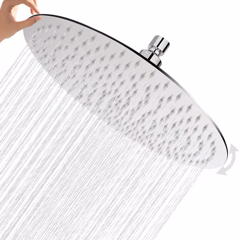 Testina doccia da soffitto in acciaio inossidabile, dimensioni 30 x 30 cm, con ugelli autopulenti