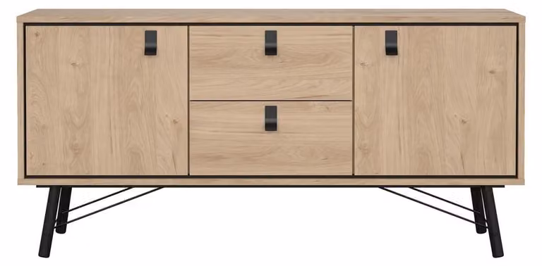 Calicosy - Credenza 2 ante e 2 cassetti con base in metallo L150,3 cm - JOYCE
