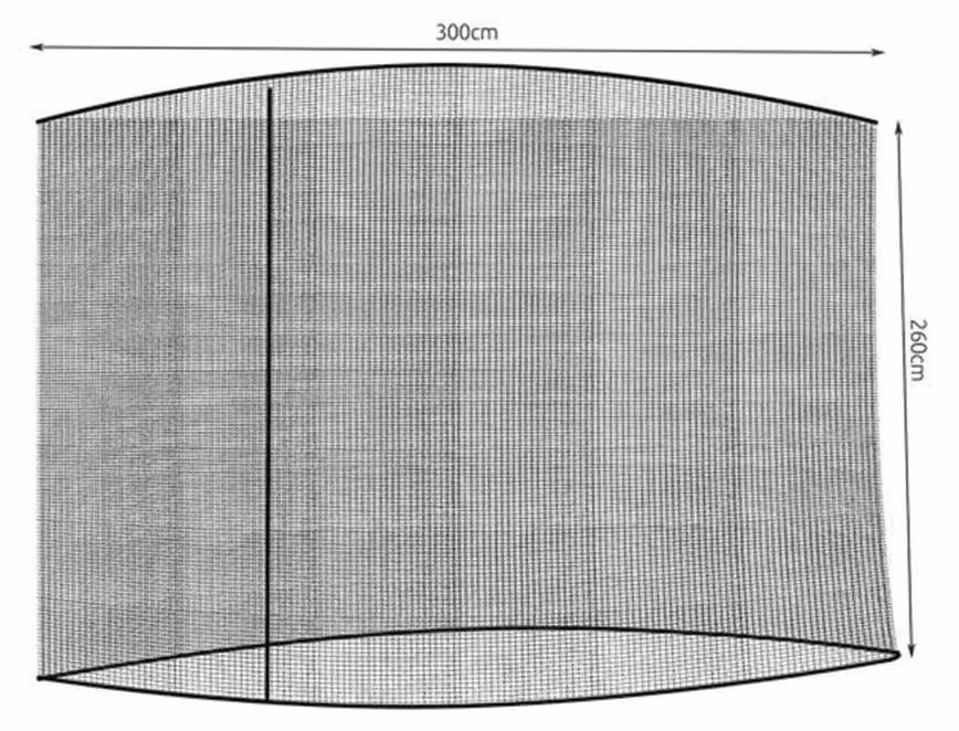 Zanzariera per ombrellone da giardino, 260 × 300 cm