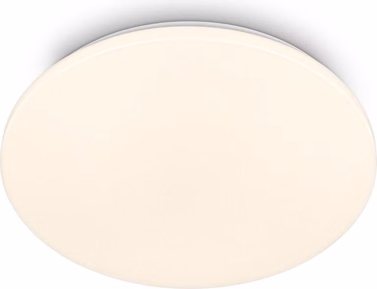Briloner MOJO Plafoniera LED, colore della luce bianco caldo, protezione dalla polvere e dagli spruzzi d'acqua, bianco, Ø30,5 x 5,5 cm