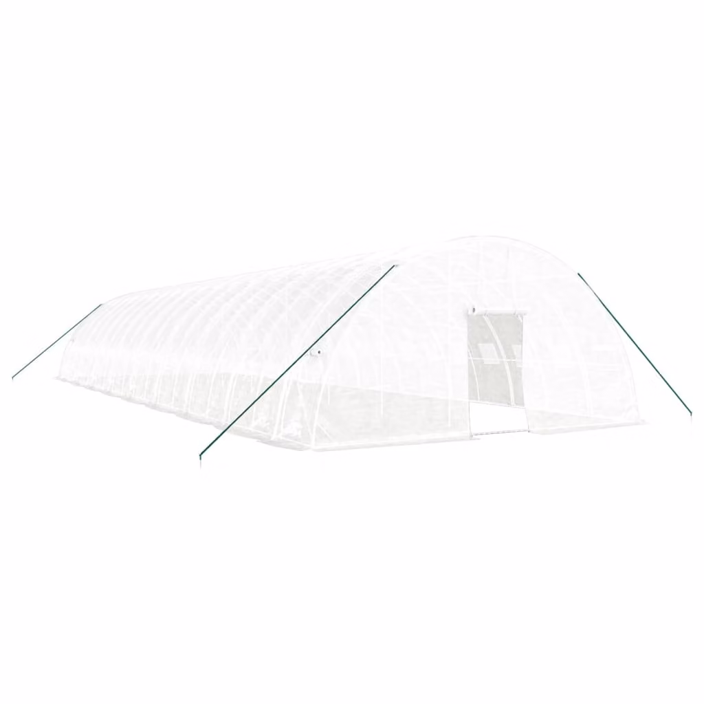 Serra con Telaio in Acciaio Bianco 108 m² 18x6x2,85 m