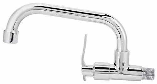 Rubinetto da cucina a parete, modello LQ-3092, girevole a 360°, altezza 25 cm