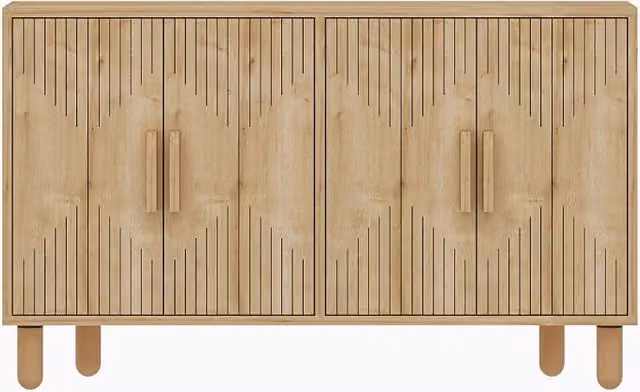 Credenza in legno "Roger" - 120 x 29 x 73 cm - Beige