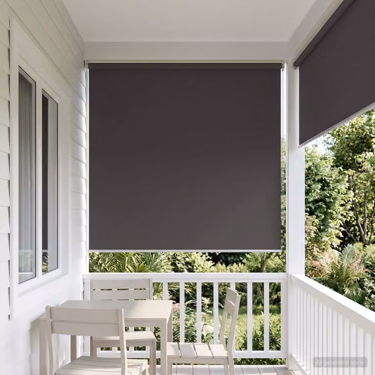 vidaXL Tenda da sole a rullo con protezione UV in poliestere, colore Antracite, L: 180 cm, H: 140 cm