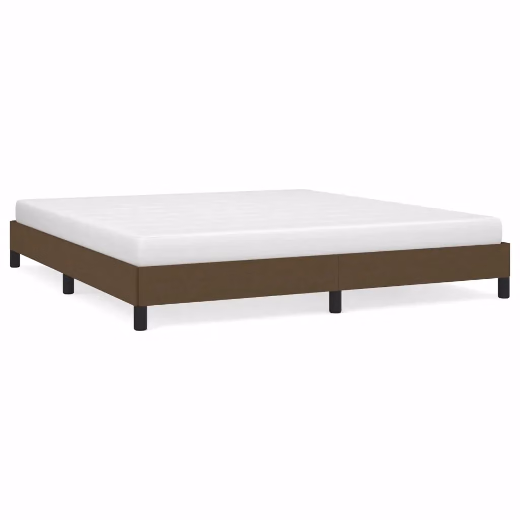 Struttura Letto Design Mania con Giroletto Imbottito in Tessuto Marrone Scuro L/P/H: 160 x 200 x 25 cm – 2