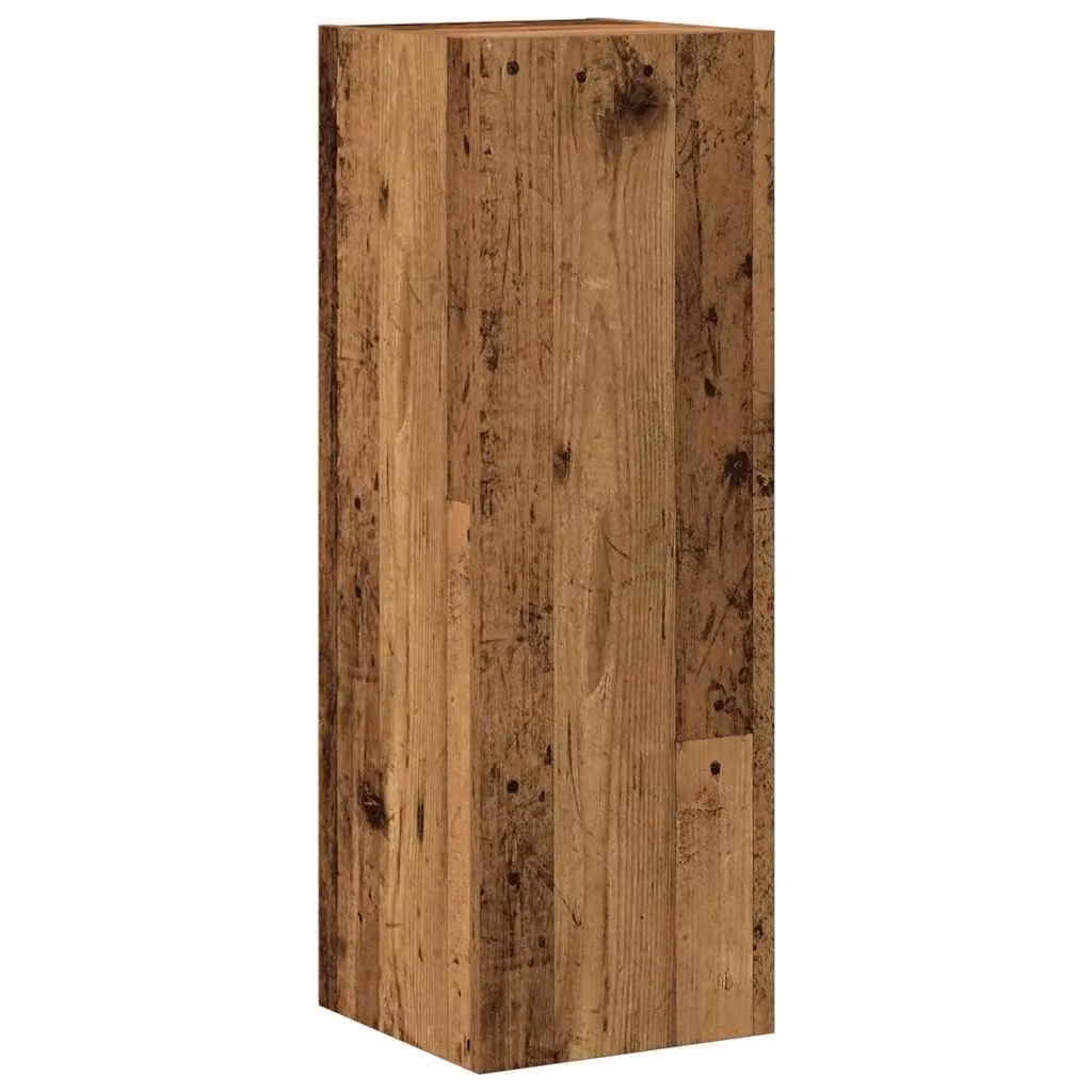 Set di 4 mobili TV a parete HELLOSHOP26 dal design moderno in legno composito color marrone con finitura effetto legno anticato L 80 cm x P 30 cm x H 30 cm – 2