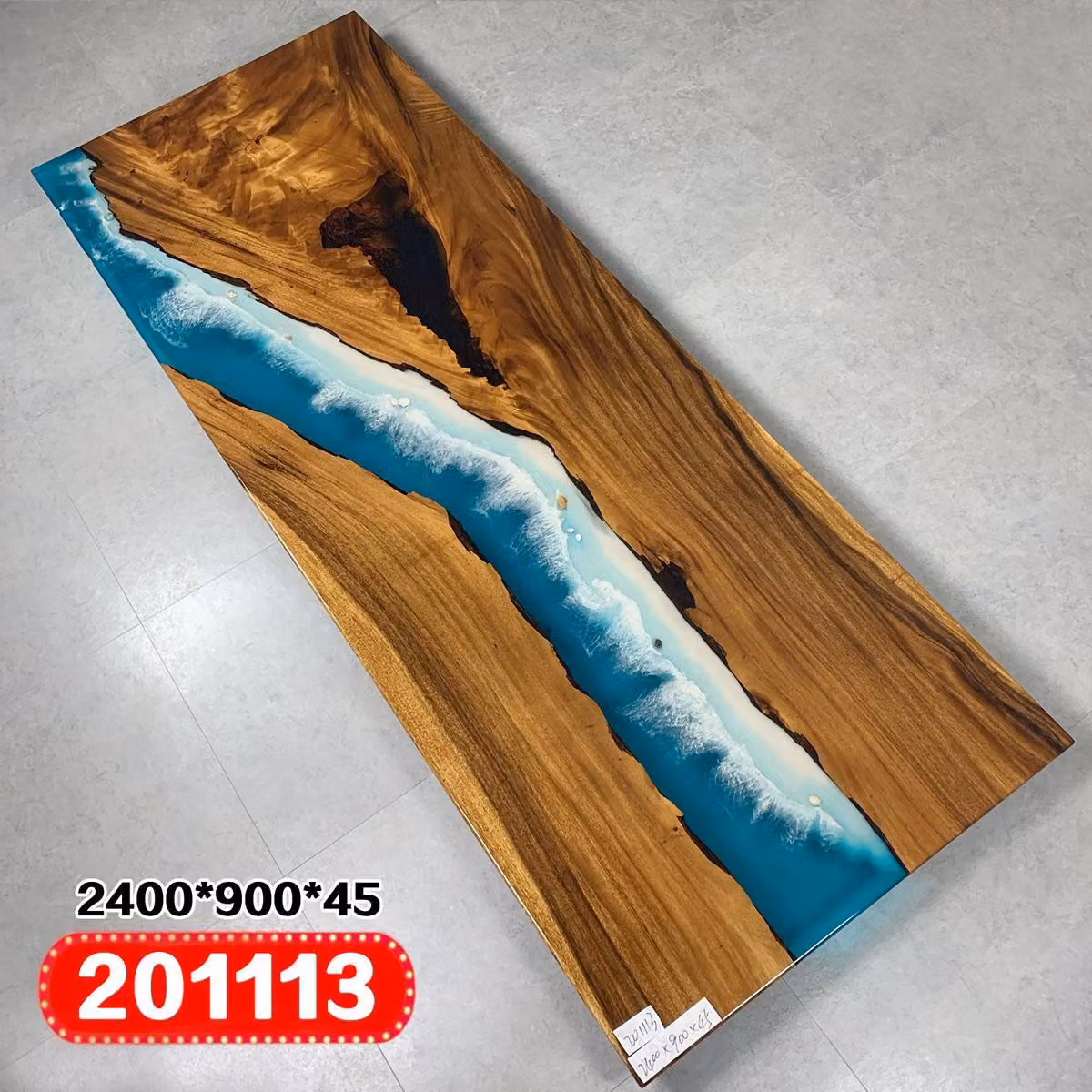Moderne Tische Esstisch Design Tisch Harz Meer Fluss Möbel 240x90 Epoxid Ozean