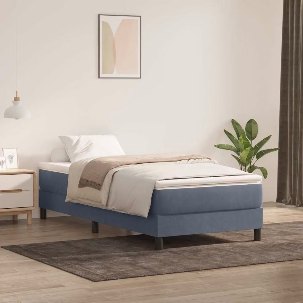 Maison Exclusive - Letto a Molle senza Materasso Grigio Scuro 80x220 cm Velluto