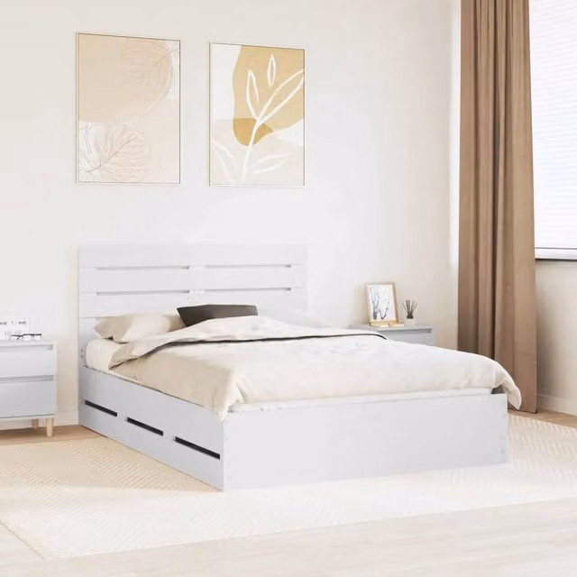 Struttura del letto Bianco 160 x 200 cm Legno Ingegnerizzato 3411489