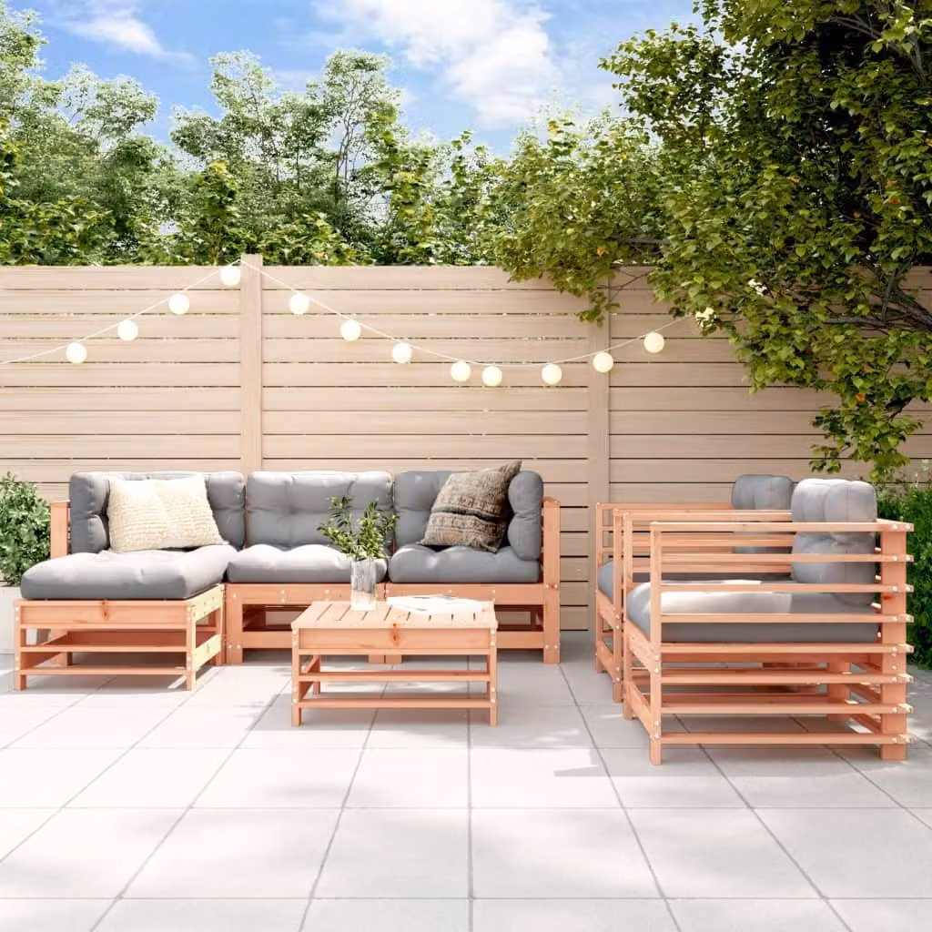 Maison Exclusive - Set da giardino da 7 pezzi in legno massello di douglasia