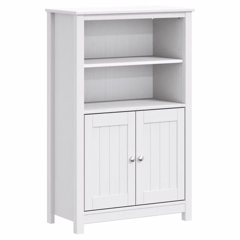 Mobile da Bagno BERG Bianco 69,5x34x110 cm Legno Massello Pino