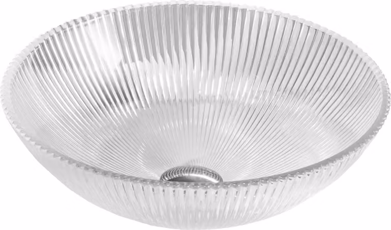 Mexen Zuri lavabo in vetro da appoggio 39 x 39 cm, trasparente - 24193900