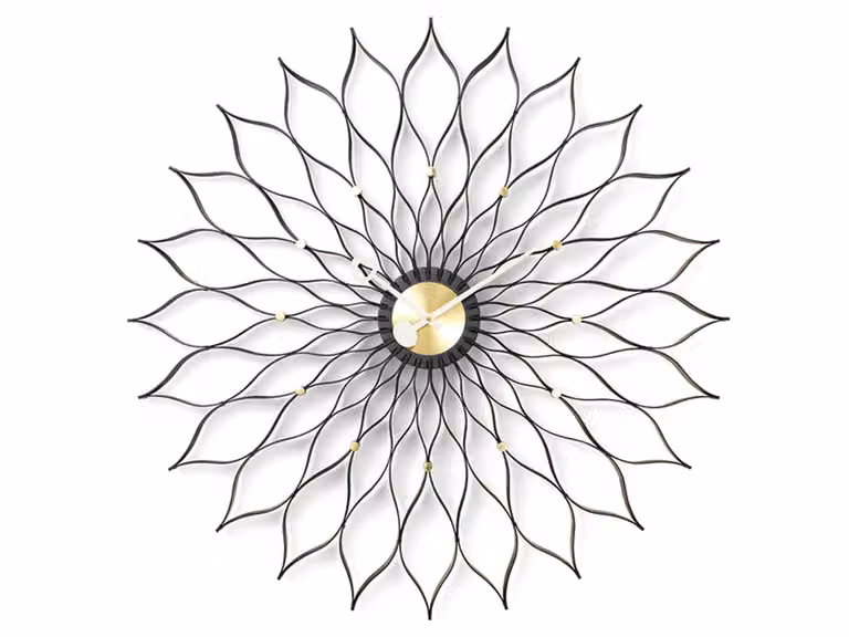 Sunflower Orologio da Parete - Nero