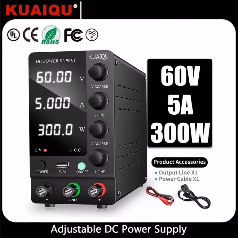 Alimentatore da banco DC - SPS-C605, 60V 5A - Alimentatore regolabile - 0–60V, 0–5A - Uscita singola - Ingresso 220V, 50/60Hz