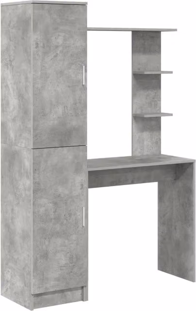 Scrivania | Tavolo da Ufficio 2 pz Grigio cemento