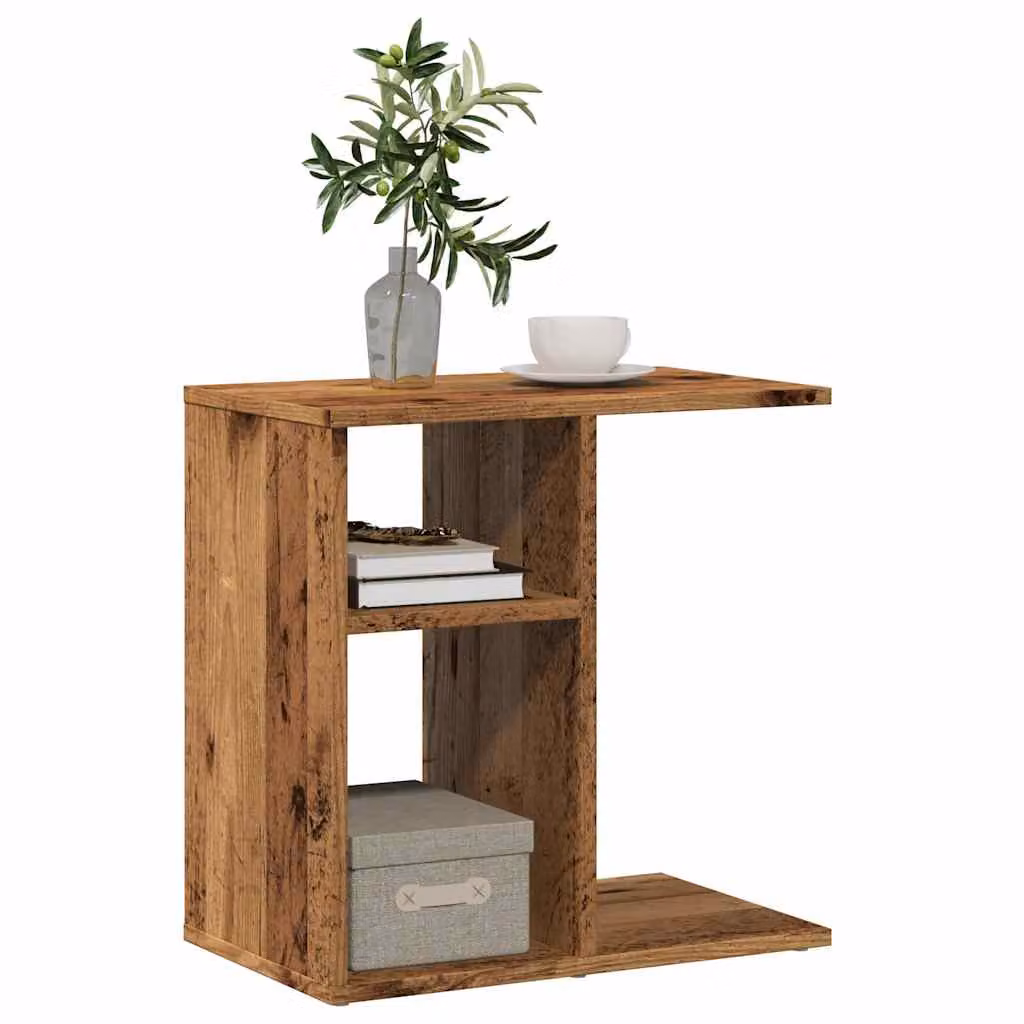 vidaXL Tavolino in Legno Marrone con Design Minimalista L/P/H: 50 x 30 x 50 cm