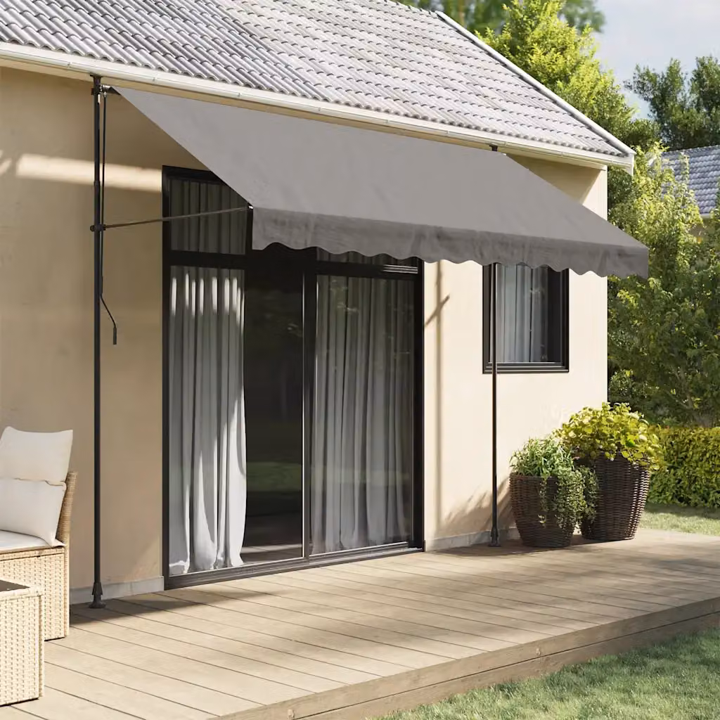 vidaXL Tenda da Sole Retrattile Antracite in Poliestere e Acciaio L: 300 cm, P: 150 cm