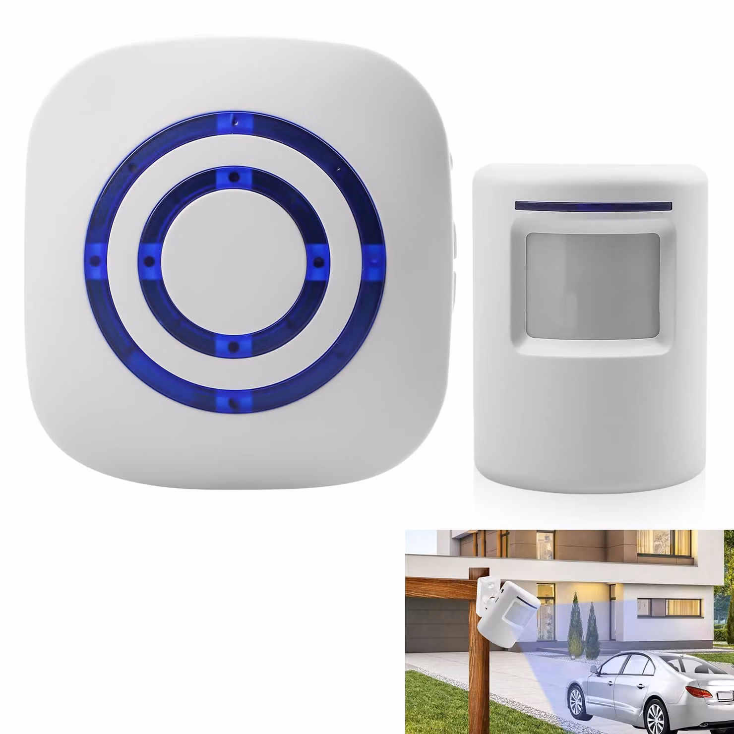 Sensore di movimento wireless per porte, con 1 sensore PIR e 38 suonerie