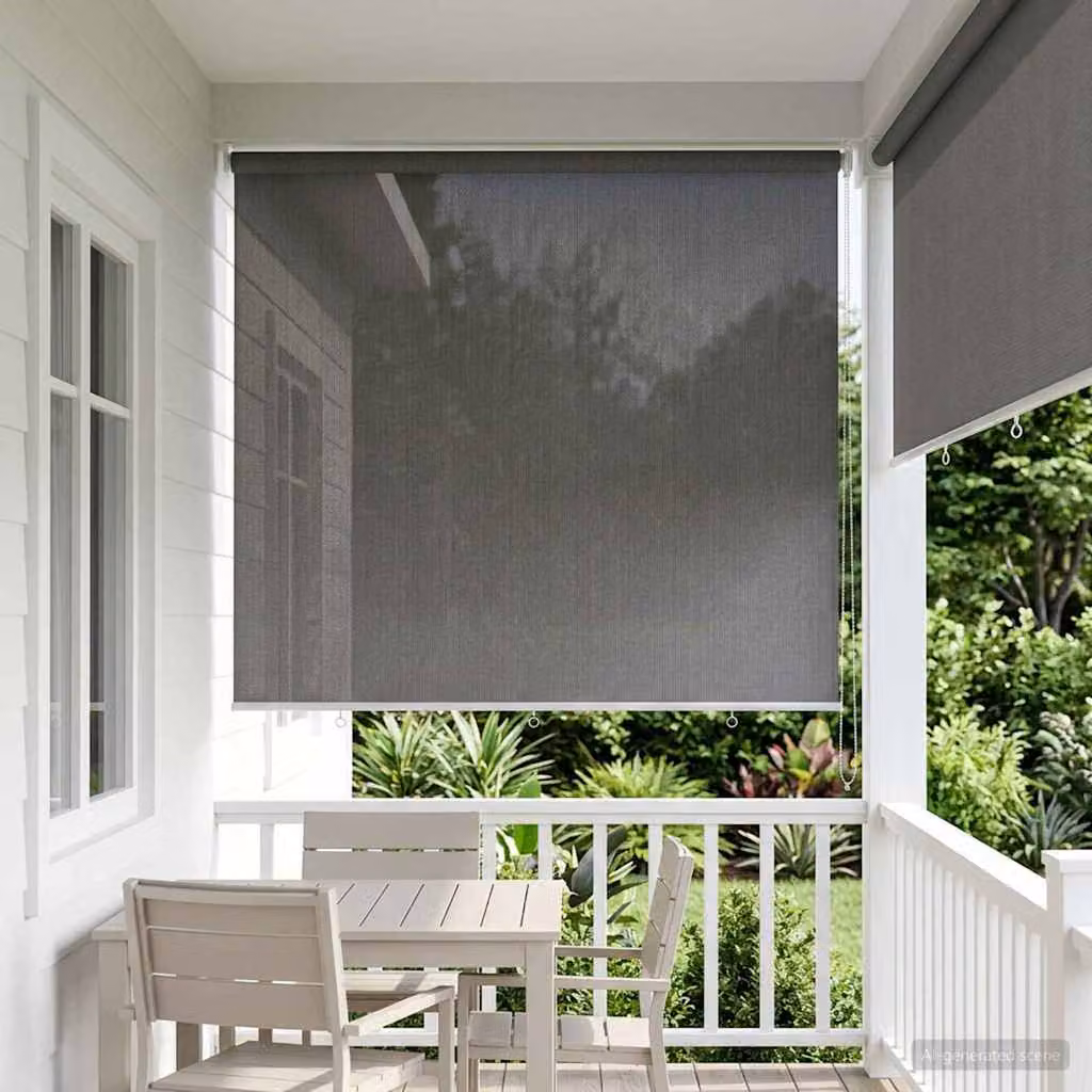 vidaXL Tenda a Rullo Esterno Blocco UV 90% Grigio Chiaro 220 x 140 cm