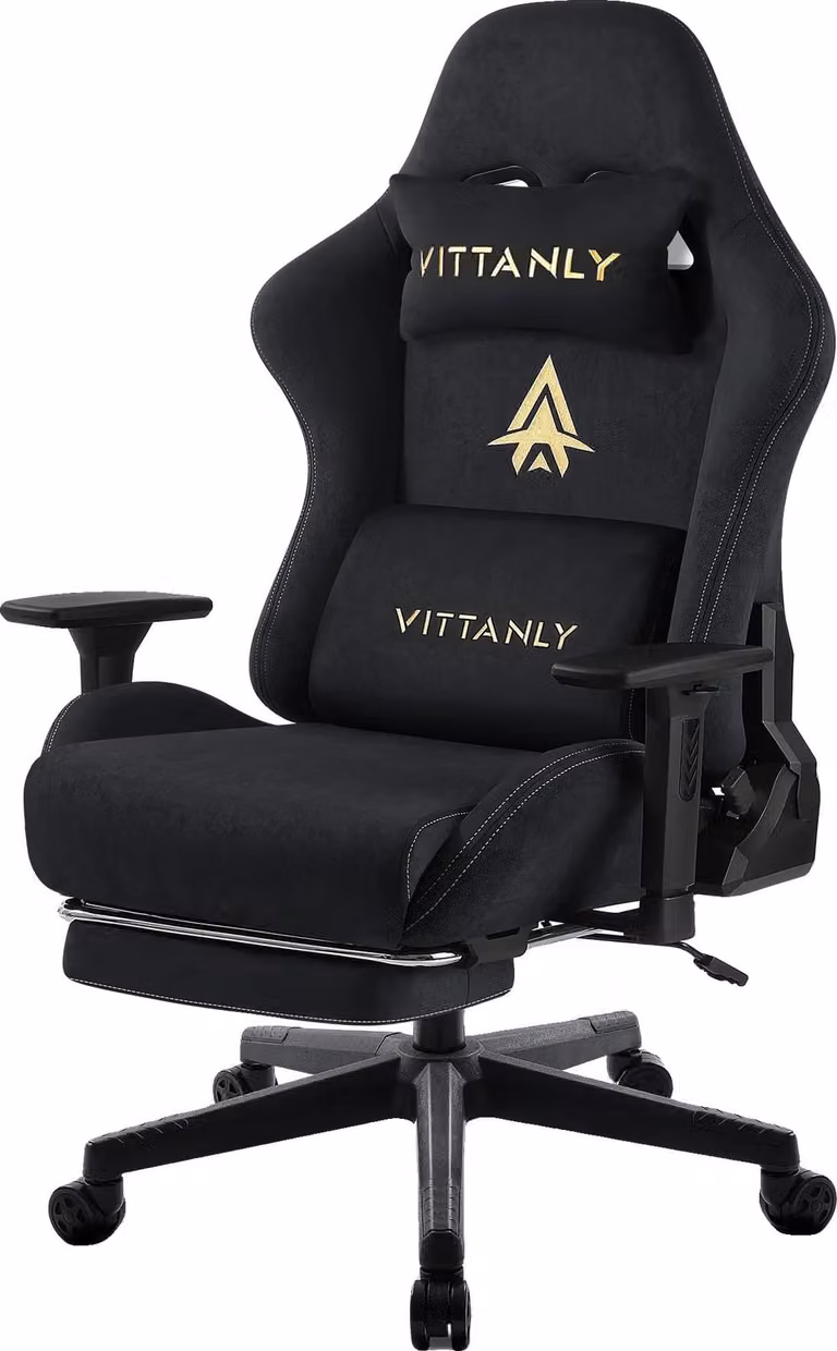 Sedia da gioco, Design ergonomico, Braccioli regolabili, Nero