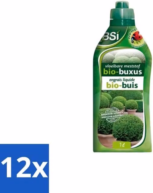 Materia di Buxus Bio - Crescita Salute e Foglie Profonde - 1 L - Pacchetto Economico - 12 pezzi