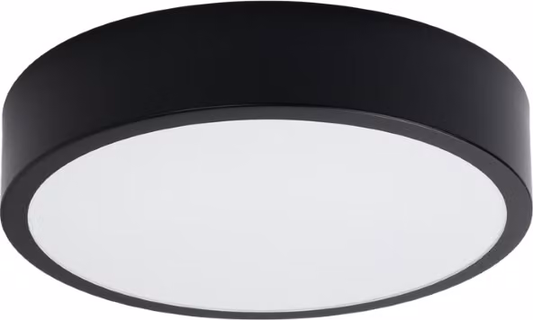 Plafone LED rotondo OBSYDI nero 23 W, luce calda 1813 lm, alluminio, dimensioni: 6x30x30 cm, IP20, Pure Lume