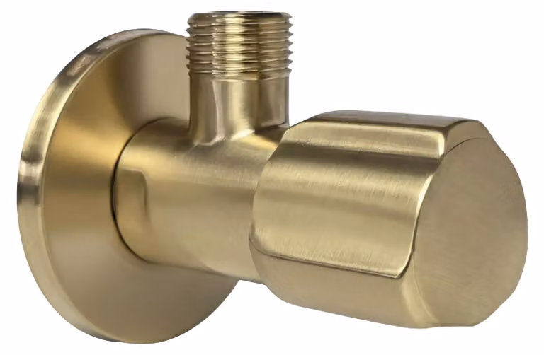 Rea Valvola Ad Angolo 02 1/2" X 3/8" Brush Gold