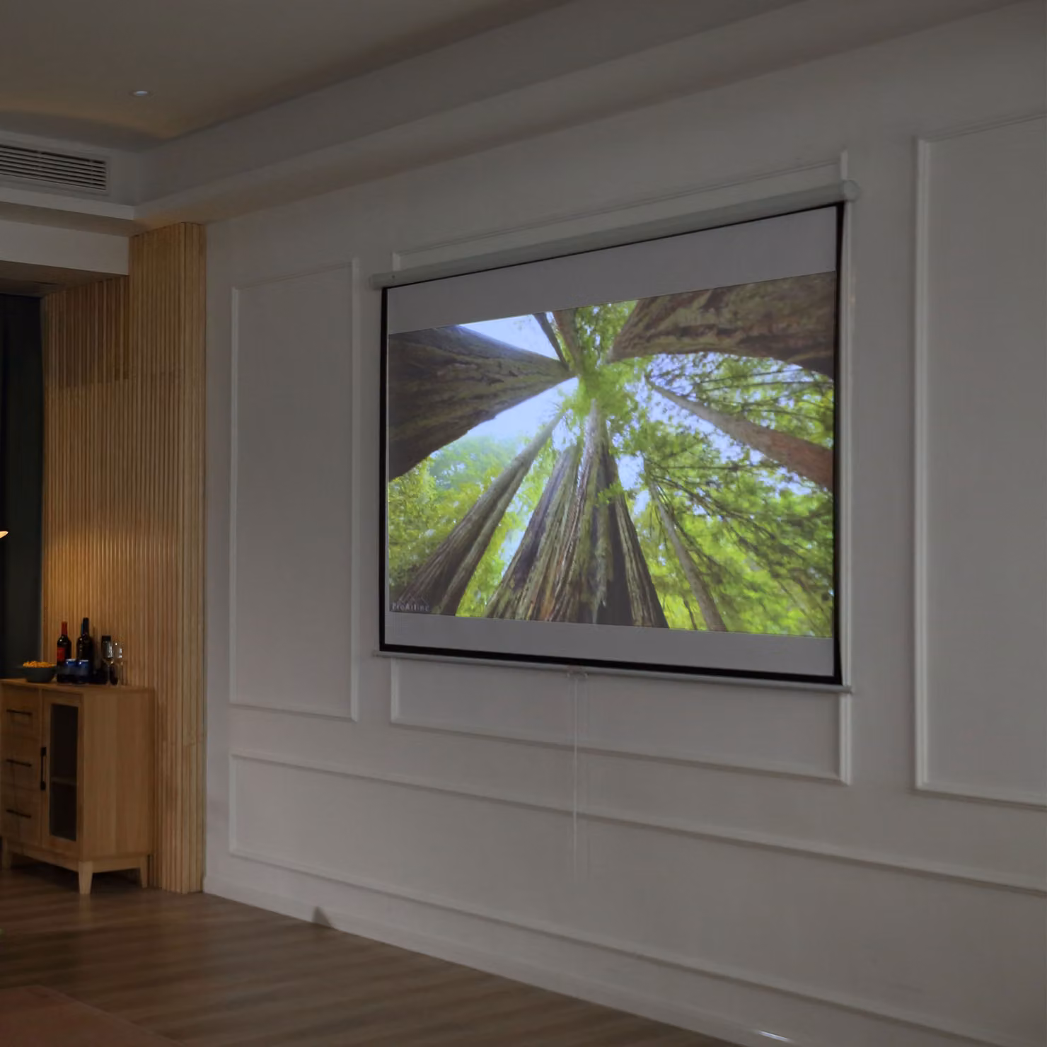 Schermo di proiezione a parete Homcom per cinema da casa, 120 pollici, L: 203 cm x H: 152 cm, bianco e nero – 2