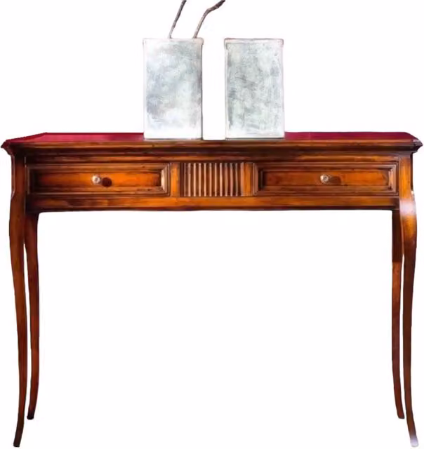 Consolle classica in legno intarsiata con 2 cassetti Mobili2g L/P/H: 110 x 38 x 80 cm – 3