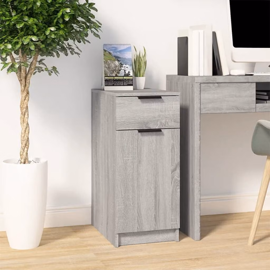 Maison Exclusive - Scrivania con armadio Grigio Sonoma 33,5x50x75 cm Materiale ligneo