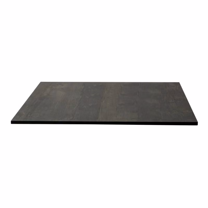 Tavolo rettangolare moderno Vacchetti in HPL effetto legno nero L: 69 cm, P: 55 cm, H: 1 cm – 2