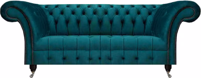 Design Möbel Grün Sofa Couch Dreisitze Einrichtung Chesterfield Polstersofa
