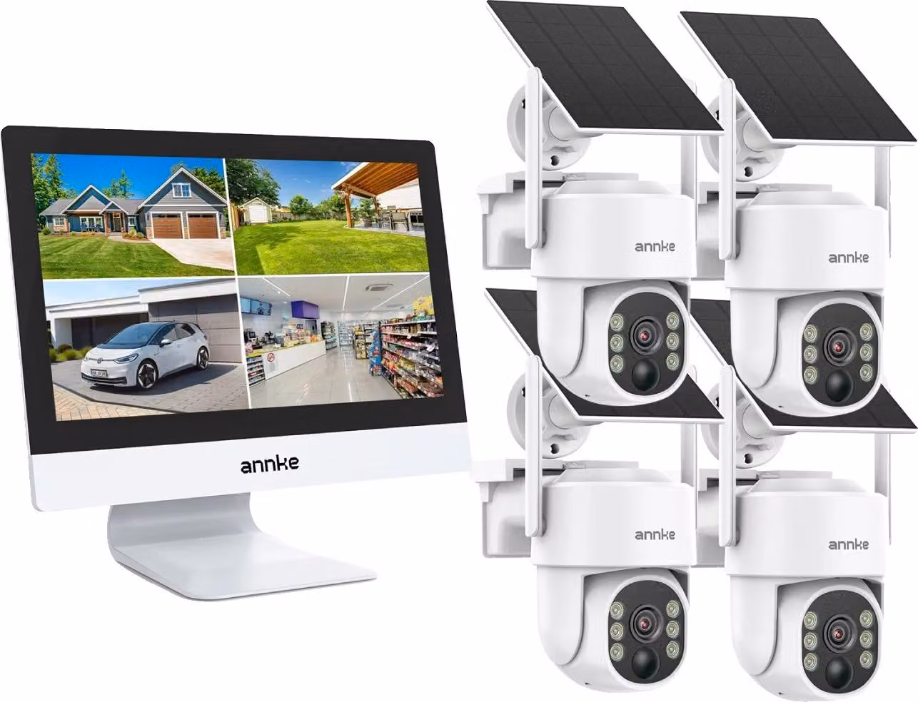 Telecamera di sicurezza, risoluzione 4MP, visione notturna migliorata, 4PCS 81BM 9000mAh