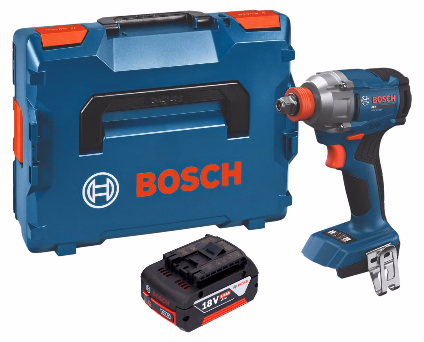 Avvitatore a impatto a batteria Bosch GDX 18V-285 Professional 18 V 285 Nm + 1x batteria 5,0 Ah + L-Boxx - senza caricabatterie