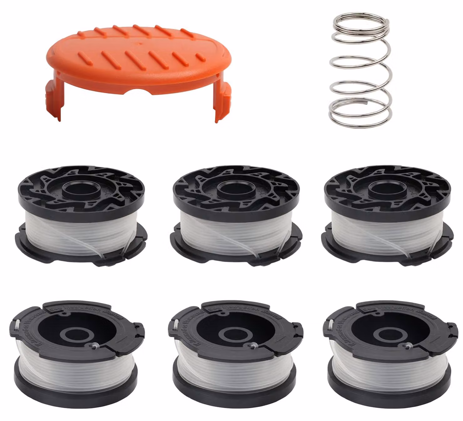 Set di bobine di filo, 6 pezzi, compatibili con tagliaerba elettrici, ricambi per attrezzature da giardino