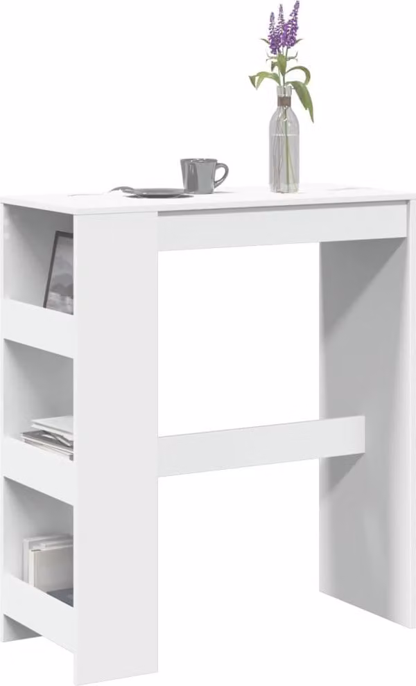Maison Exclusive - Tavolo da bar con ripiano bianco 90x40x103,5 cm Materiale ligneo