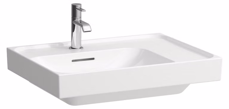 LAUFEN MEDA lavabo, encastrable, tablette à droite, 600x460mm, sans trou pour robinet, sans trop-plein, H8171110001121, H8171110001121