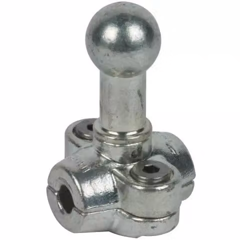 Morsetto con punto fisso sferico Dehn D 25 mm, versione A, per cavo rotondo da 20 mm 725020